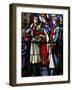 Stained Glass Window of St. Louis Holding the Crown of Thorns, St. Louis Church, Vosges, France-Godong-Framed Photographic Print