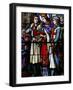 Stained Glass Window of St. Louis Holding the Crown of Thorns, St. Louis Church, Vosges, France-Godong-Framed Photographic Print