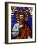 Stained Glass Window of St. Mark at Collegiale Notre-Dame Des Marais, France, Europe-Godong-Framed Photographic Print