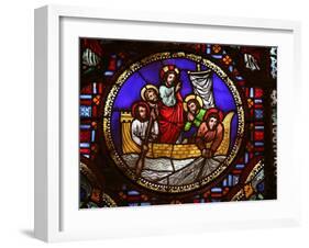 Stained Glass Window of the Miracle of Fishing, Lyon, Rhone, France, Europe-Godong-Framed Photographic Print