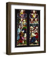 Stained Glass Window, Peterborough Cathedral, Cambridgeshire, England, United Kingdom, Europe-Lee Frost-Framed Photographic Print