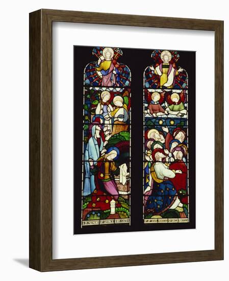 Stained Glass Window, Peterborough Cathedral, Cambridgeshire, England, United Kingdom, Europe-Lee Frost-Framed Photographic Print