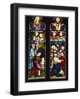 Stained Glass Window, Peterborough Cathedral, Cambridgeshire, England, United Kingdom, Europe-Lee Frost-Framed Photographic Print