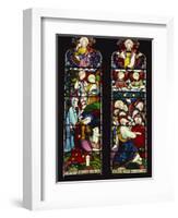 Stained Glass Window, Peterborough Cathedral, Cambridgeshire, England, United Kingdom, Europe-Lee Frost-Framed Photographic Print