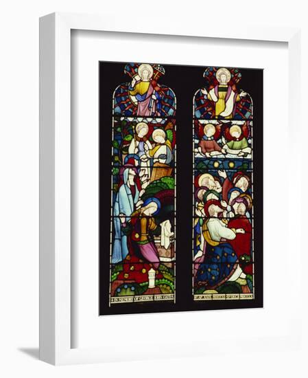 Stained Glass Window, Peterborough Cathedral, Cambridgeshire, England, United Kingdom, Europe-Lee Frost-Framed Photographic Print