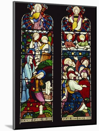 Stained Glass Window, Peterborough Cathedral, Cambridgeshire, England, United Kingdom, Europe-Lee Frost-Mounted Photographic Print