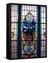 Stained Glass Window, Railway Station, Dunedin, New Zealand-David Wall-Framed Stretched Canvas