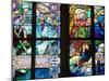 Stained Glass Window, St. Vitus's Cathedral, Prague, Czech Republic, Europe-Martin Child-Mounted Photographic Print