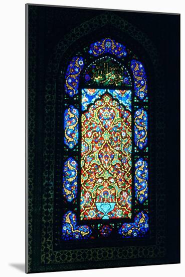 Stained Glass Window, Suleymaniye Mosque, 1557-null-Mounted Photographic Print