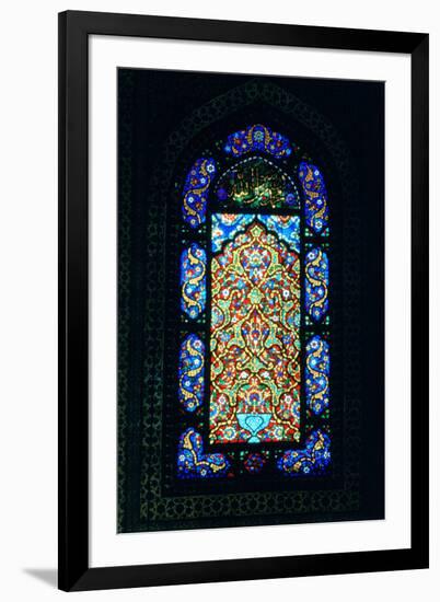 Stained Glass Window, Suleymaniye Mosque, 1557-null-Framed Photographic Print