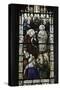 Stained Glass Window with Scenes from the Gospels-null-Stretched Canvas