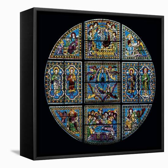 Stained Glass Window-Duccio Di buoninsegna-Framed Stretched Canvas