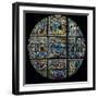 Stained Glass Window-Duccio Di buoninsegna-Framed Art Print