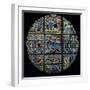 Stained Glass Window-Duccio Di buoninsegna-Framed Art Print