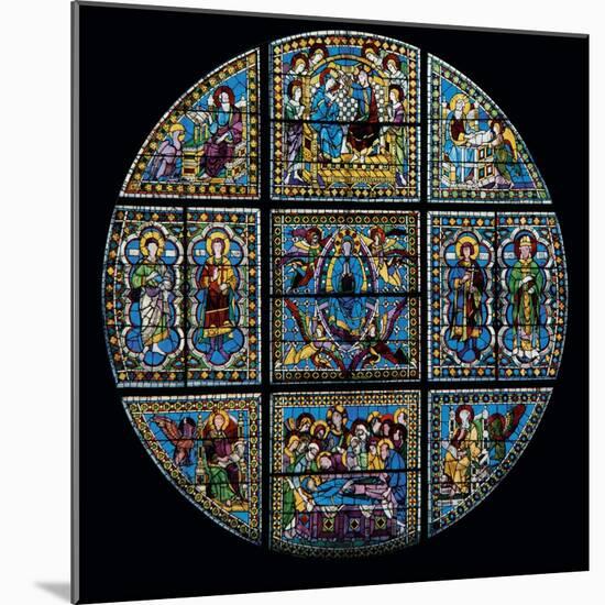 Stained Glass Window-Duccio Di buoninsegna-Mounted Art Print