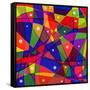 Stained-Glass Window-stekloduv-Framed Stretched Canvas