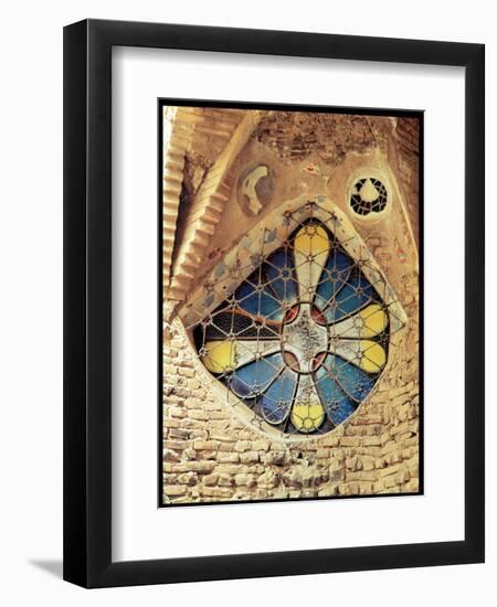 Stained Glass Window-Antoni Gaudí-Framed Giclee Print