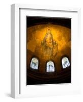 Stained Glass Windows and Artwork on Walls and Ceilings of Hagia Sophia, Istanbul, Turkey-Darrell Gulin-Framed Photographic Print