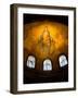 Stained Glass Windows and Artwork on Walls and Ceilings of Hagia Sophia, Istanbul, Turkey-Darrell Gulin-Framed Photographic Print