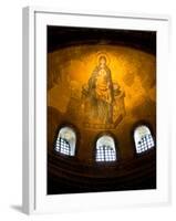 Stained Glass Windows and Artwork on Walls and Ceilings of Hagia Sophia, Istanbul, Turkey-Darrell Gulin-Framed Photographic Print