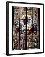 Stained Glass Windows in Cologne Cathedral, Cologne, North Rhine Westphalia, Germany-Yadid Levy-Framed Photographic Print