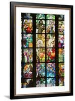 Stained Glass Windows of St. Vitus Cathedral-null-Framed Photo