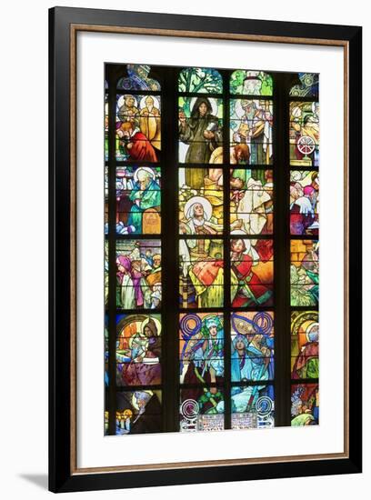 Stained Glass Windows of St. Vitus Cathedral-null-Framed Photo