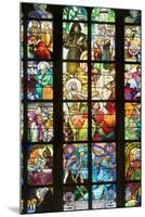 Stained Glass Windows of St. Vitus Cathedral-null-Mounted Photo