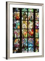 Stained Glass Windows of St. Vitus Cathedral-null-Framed Photo