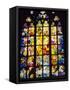 Stained Glass Windows, St. Vitus Cathedral, Prague, Czech Republic, Europe-Nigel Francis-Framed Stretched Canvas