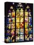 Stained Glass Windows, St. Vitus Cathedral, Prague, Czech Republic, Europe-Nigel Francis-Stretched Canvas