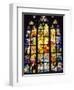 Stained Glass Windows, St. Vitus Cathedral, Prague, Czech Republic, Europe-Nigel Francis-Framed Photographic Print