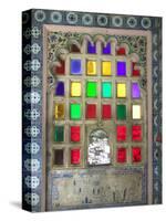 Stained Glasses in City Palace, Udaipur, Rajasthan, India-Keren Su-Stretched Canvas
