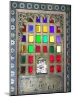 Stained Glasses in City Palace, Udaipur, Rajasthan, India-Keren Su-Mounted Photographic Print