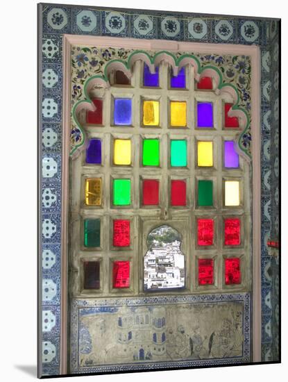 Stained Glasses in City Palace, Udaipur, Rajasthan, India-Keren Su-Mounted Photographic Print