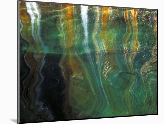 Stained Rock Underwater, Pictured Rocks National Lakeshore, Michigan, USA-Claudia Adams-Mounted Premium Photographic Print