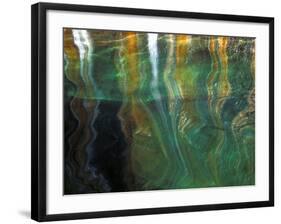 Stained Rock Underwater, Pictured Rocks National Lakeshore, Michigan, USA-Claudia Adams-Framed Photographic Print