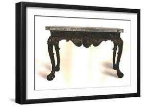 Stained wood table with Scagliola top, 1906-Shirley Slocombe-Framed Giclee Print