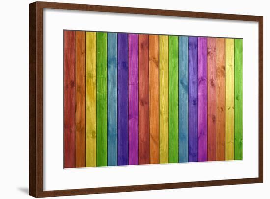 Stained Wooden Wall Background Texture-molodec-Framed Photographic Print