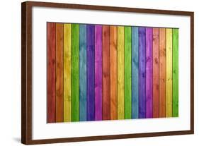 Stained Wooden Wall Background Texture-molodec-Framed Photographic Print