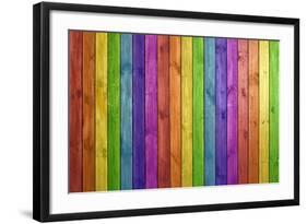 Stained Wooden Wall Background Texture-molodec-Framed Photographic Print