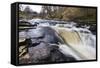 Stainforthbridge and Stainforth Force on the River Ribble, Yorkshire Dales, Yorkshire, England-Mark Sunderland-Framed Stretched Canvas