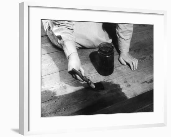 Staining Floorboards-Elsie Collins-Framed Photographic Print