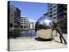 Stainless Steel Sculpture By Kevin Atherton, Clarence Dock, Leeds, West Yorkshire, England, Uk-Peter Richardson-Stretched Canvas