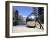 Stainless Steel Sculpture By Kevin Atherton, Clarence Dock, Leeds, West Yorkshire, England, Uk-Peter Richardson-Framed Photographic Print