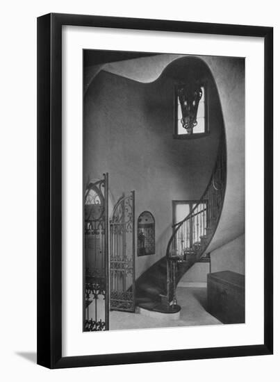 Stair hall, Casa Bournita, Greens Farms, Westport, Connecticut, 1926-null-Framed Photographic Print