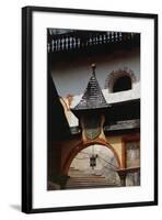 Staircase and Access Way to Basilica of St Romedius-null-Framed Giclee Print