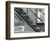 Staircase and Advertisements, New York, c. 1945-Brett Weston-Framed Photographic Print