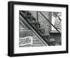 Staircase and Advertisements, New York, c. 1945-Brett Weston-Framed Photographic Print