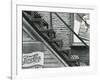 Staircase and Advertisements, New York, c. 1945-Brett Weston-Framed Photographic Print